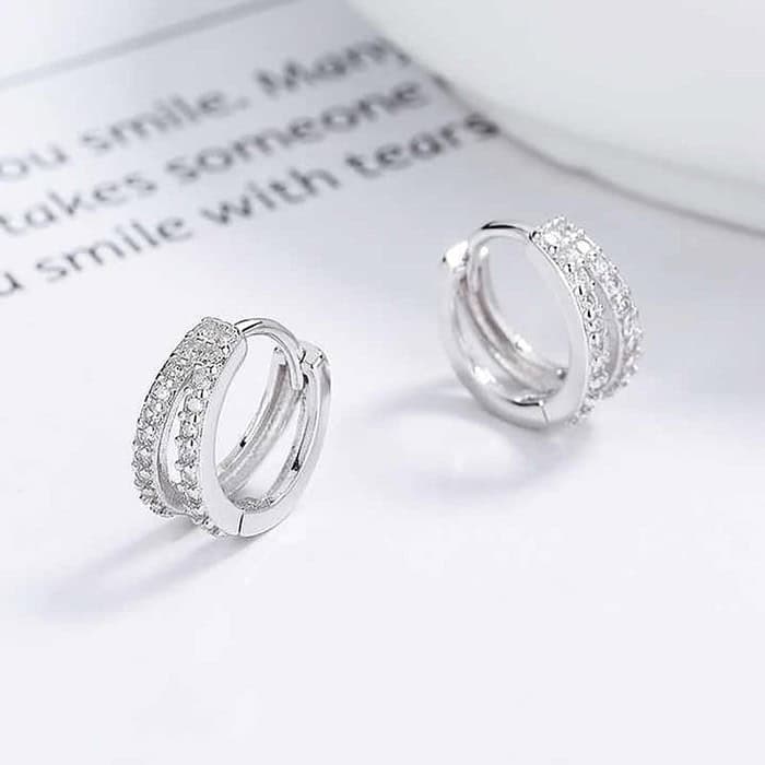 Huggies Silber Ohrringe Damen – Bild 3