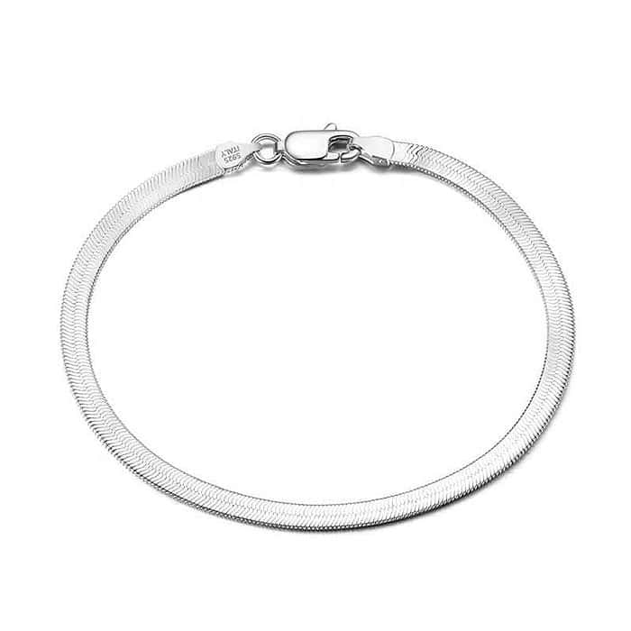 925 Silber Schlange Herren Armband Gold – Bild 4