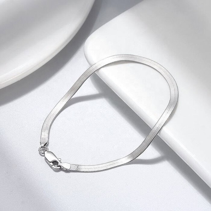 925 Silber Schlange Herren Armband Gold – Bild 5