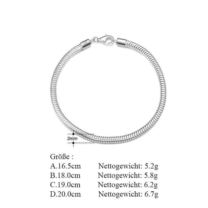 Schlange Armband 925 Sterling Silber – Bild 4