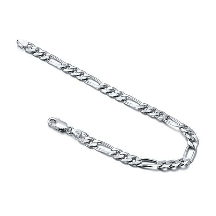 Figaro Herren Gliederarmband in 925 Silber – Bild 5