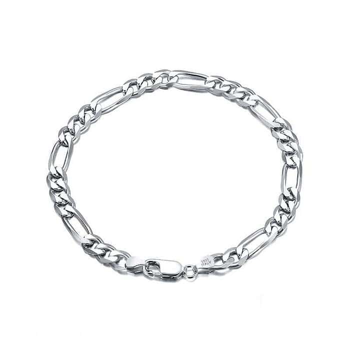 Figaro Herren Armband - Gliederarmband 925 Silber