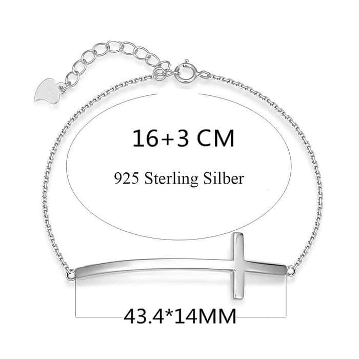 Armband Kreuz 925 Silber – Bild 3