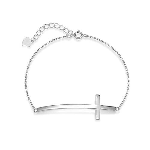 Gliederarmband Kreuz 925 Silber