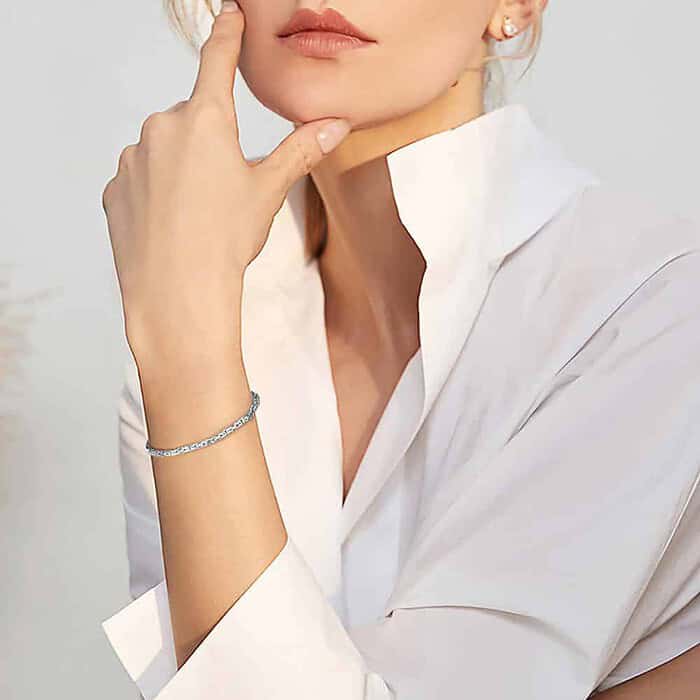 Königskette Armband Silber Damen – Bild 2