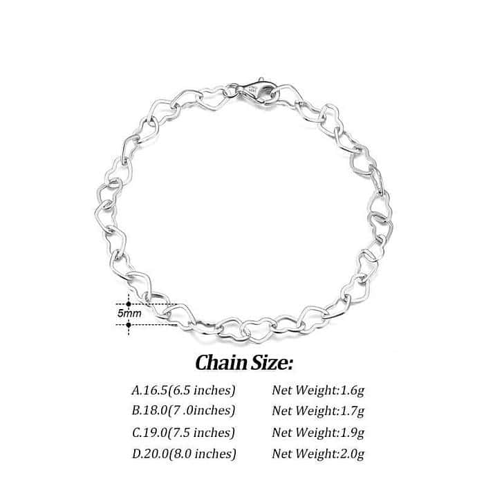 Herz Damen Armband Silber – Bild 3