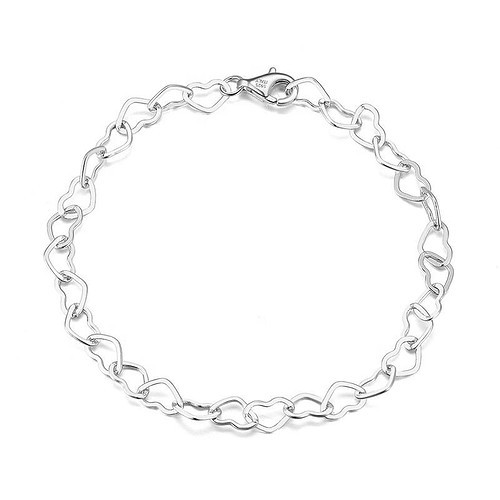Herz Damen Gliederarmband Silber