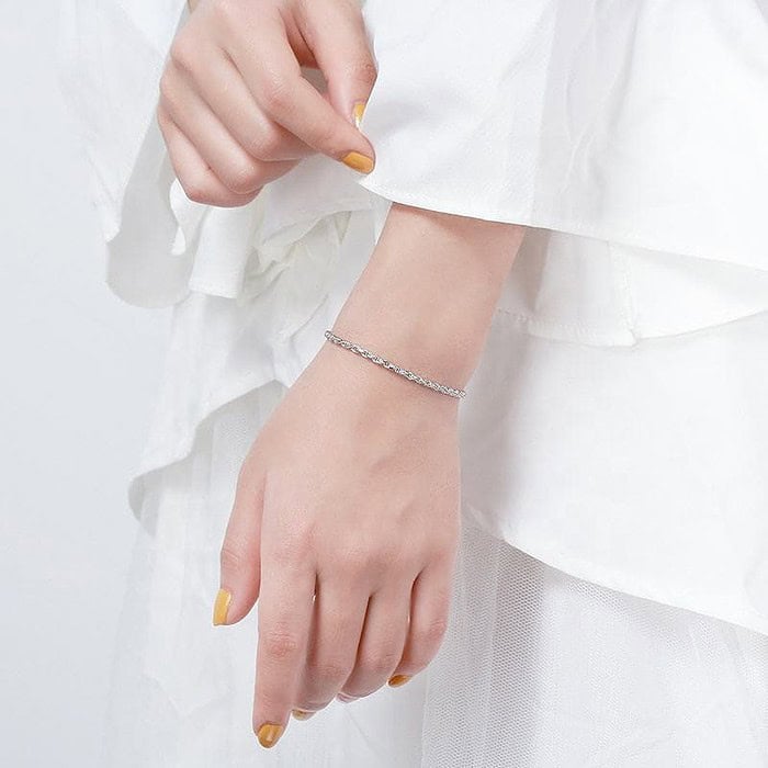 Kordel Armband Silber – Bild 2