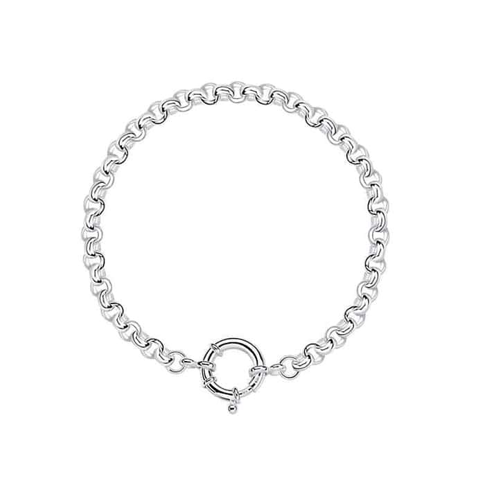 Silber Damen Gliederarmband Mit Kreis