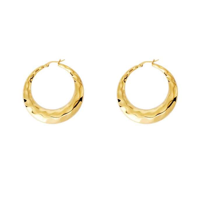 Hoop Ohrringe Damen Edelstahl Gold Große