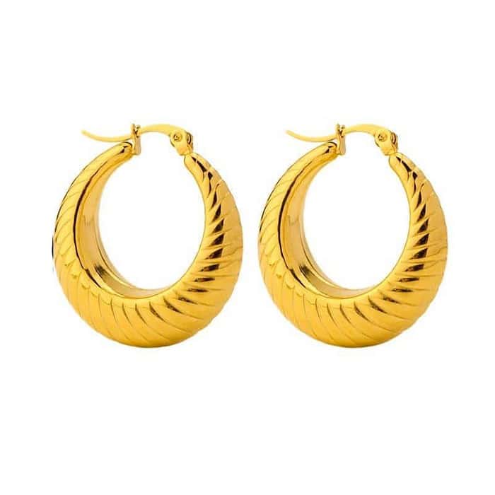 Große Damen Hoop aus Edelstahl