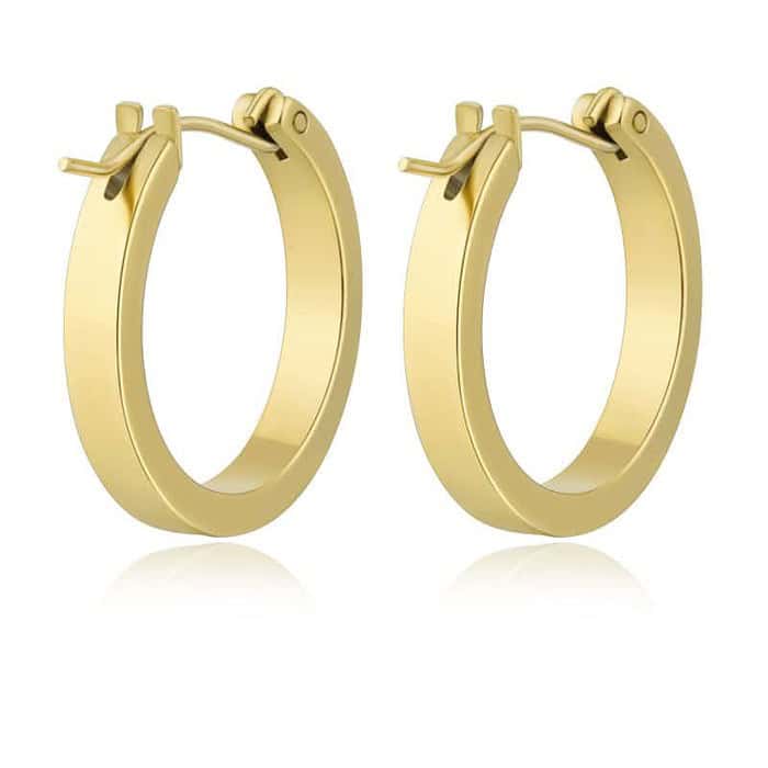Große Ohrringe aus Gold Hoop – Bild 7