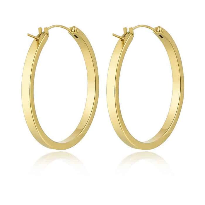 Große Ohrringe aus Gold Hoop – Bild 6