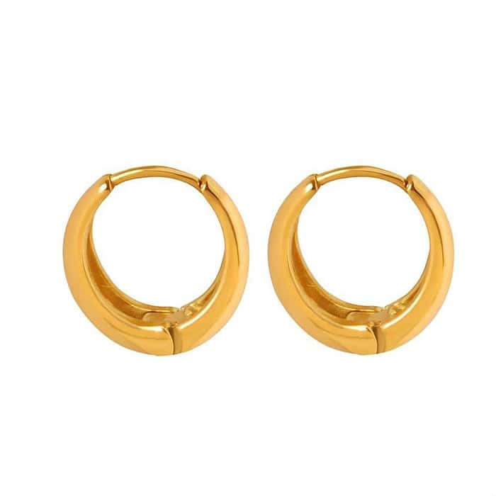 Huggies Ohrringe Damen Edelstahl Gold