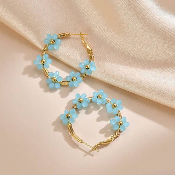 Boho Damen Edelstahl ohrringe Blumen – Bild 4