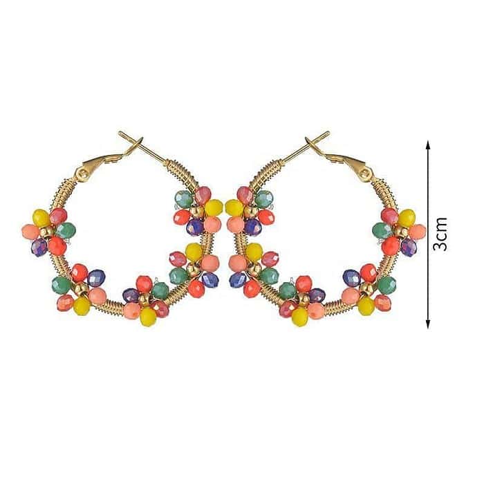 Boho Damen Edelstahl ohrringe Blumen – Bild 3