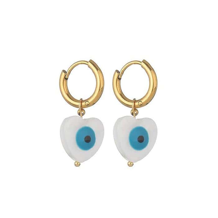 Goldene Herz Auge Ohrringe