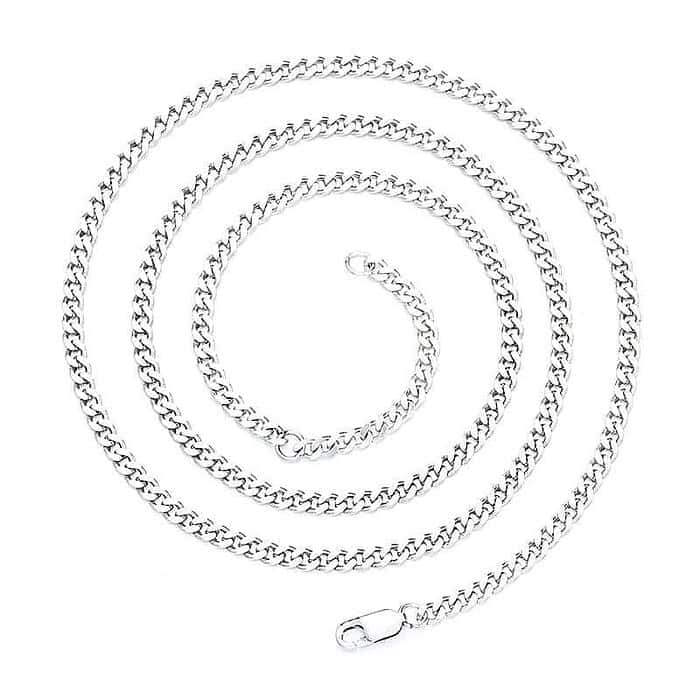 Silber kuba kette 2,5/3,7 mm