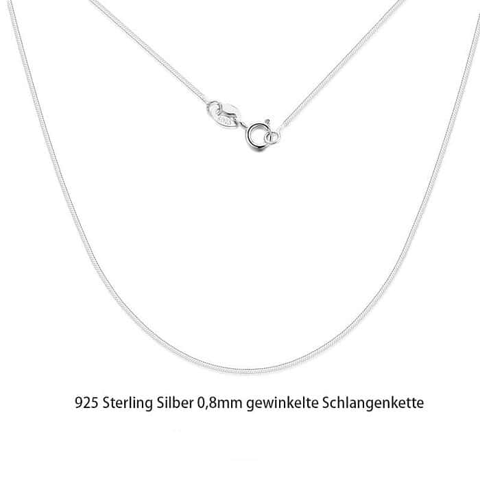 Damen Silber Halskette Schlangenkette – Bild 4