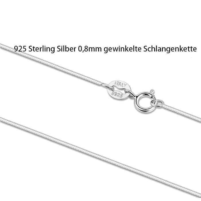 Herren Kette Schlange Silber 1.0mm – Bild 5