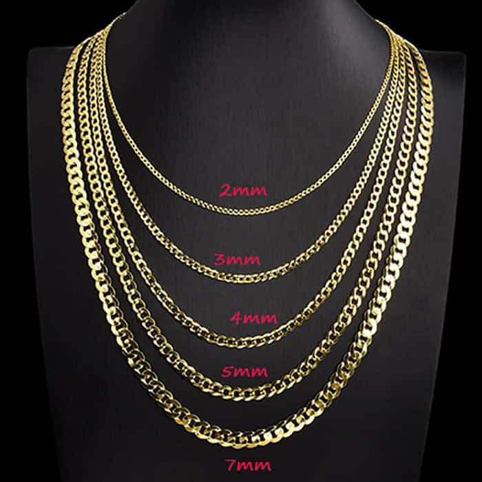 Cuban Kette Silber Herren Gold – Bild 5