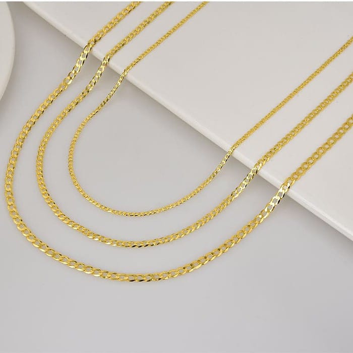 Cuban Kette Silber Herren Gold – Bild 4