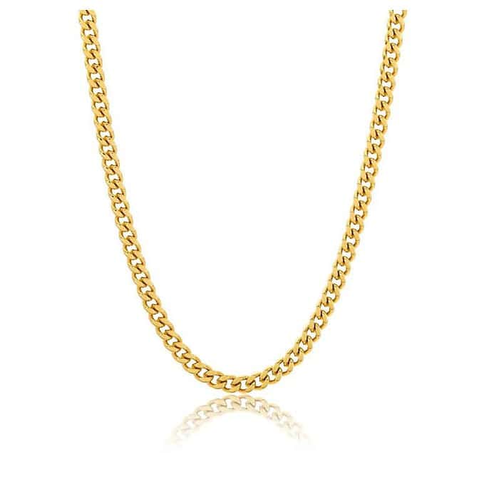 Cuban Kette Silber Herren Gold