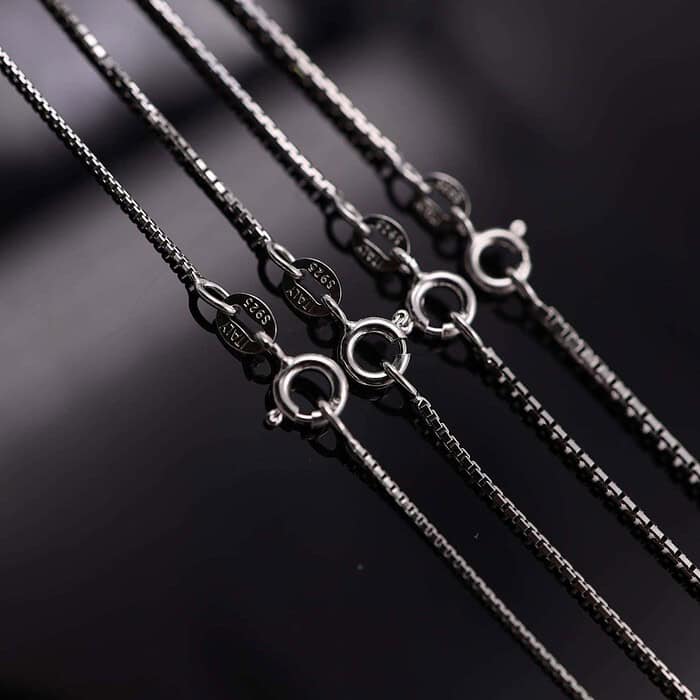Kette Silber Damen  Boxkette – Bild 3