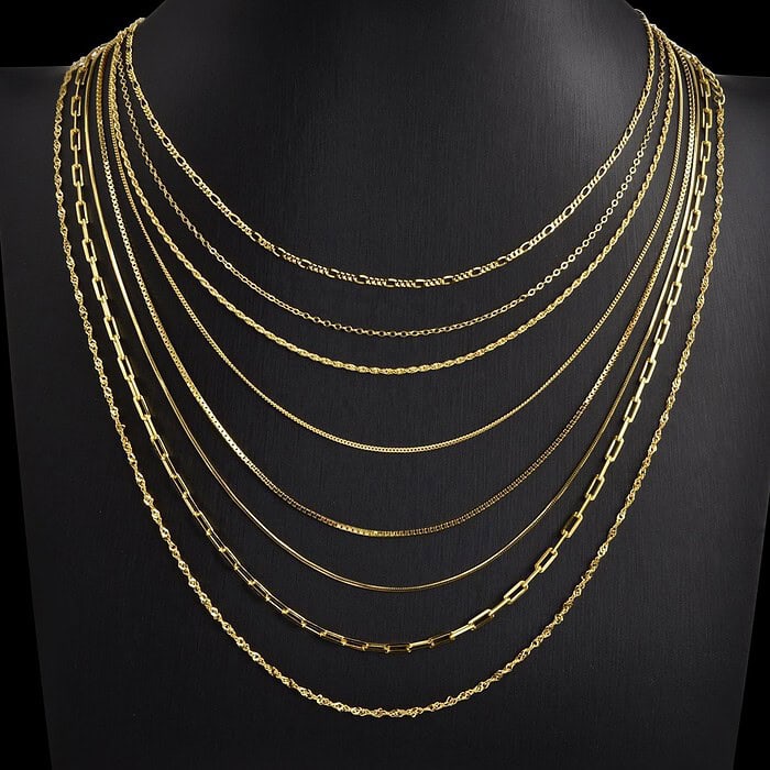 Ketten Silber Damen 18K Vergoldet – Bild 4