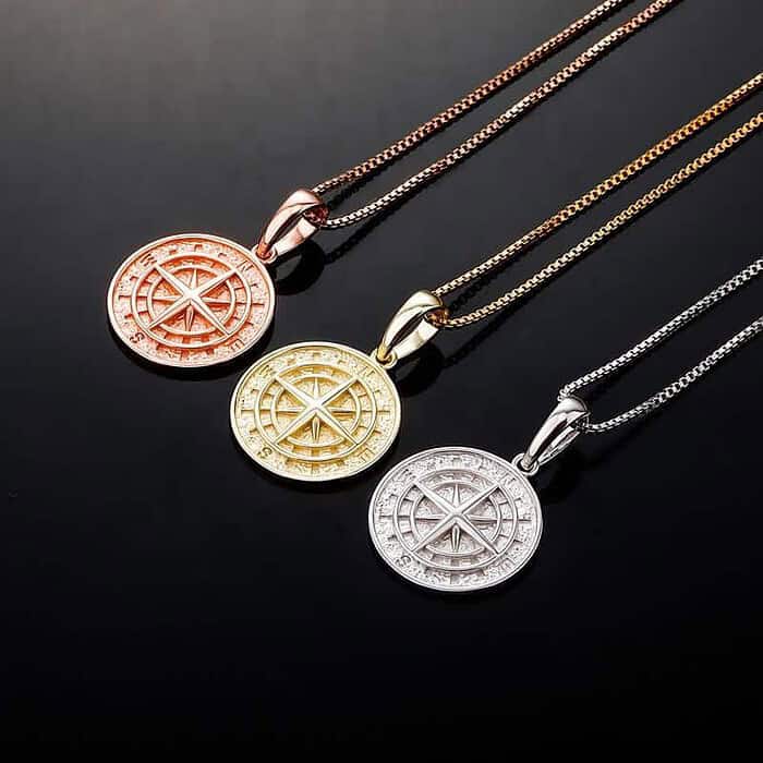 Kette Kompass Rosegold – Bild 4