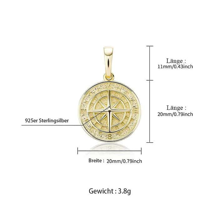Kette Kompass Rosegold – Bild 3