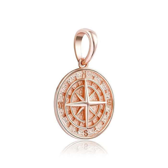Kette Kompass Rosegold – Bild 2