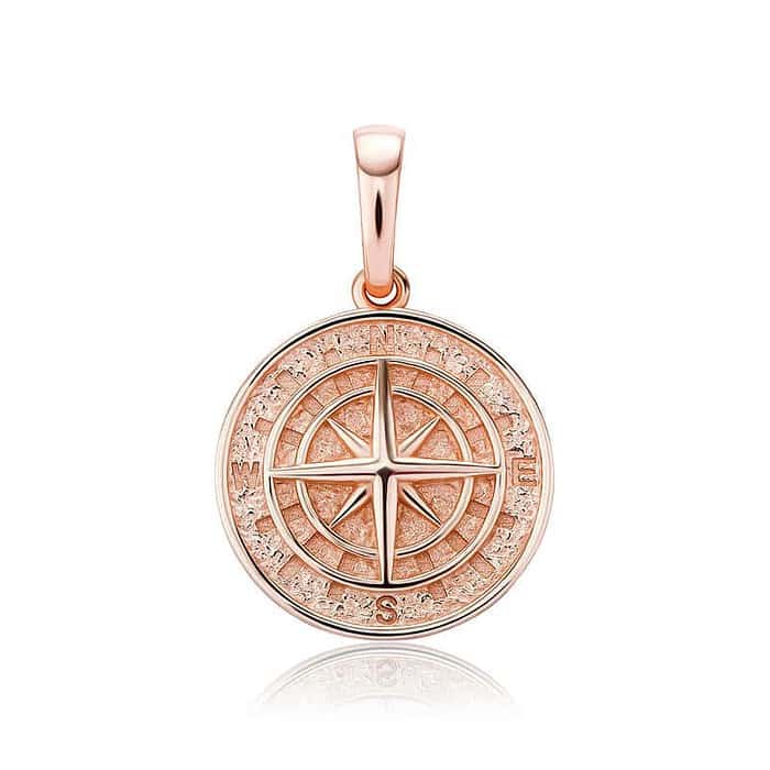 Kette Kompass Rosegold