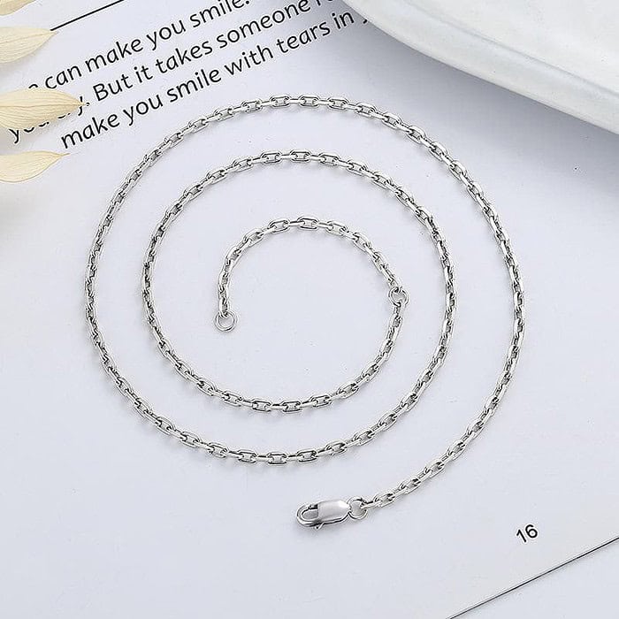 Kette Silber Damen Kabelkette – Bild 3
