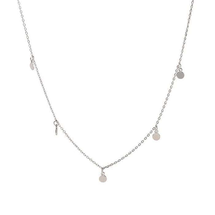 Damen Silber Halskette Mit Plättchen