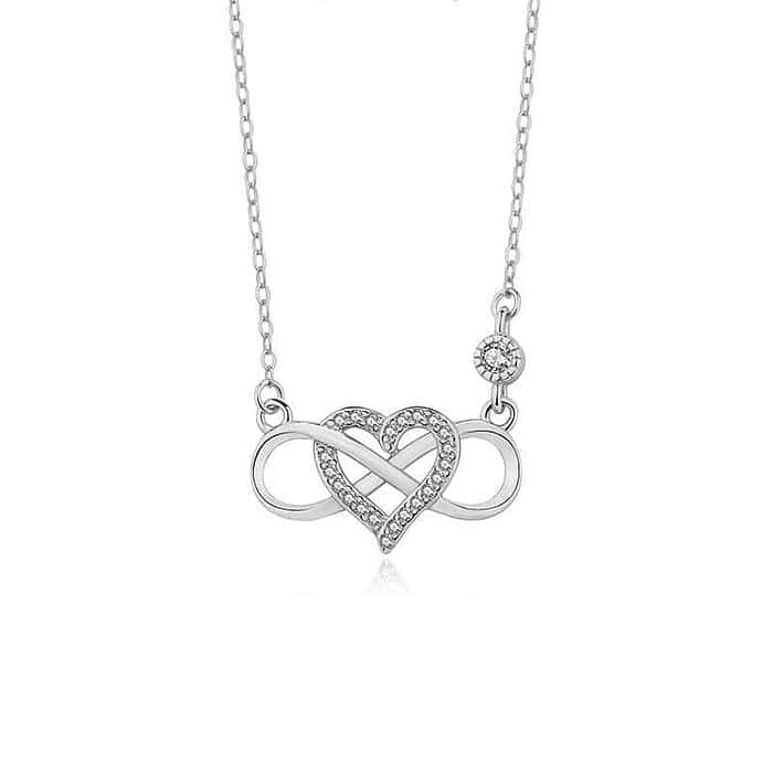 Infinity silber Kette Mit Herzanhänger – Bild 4