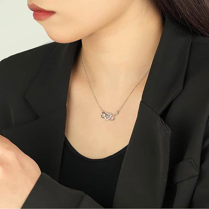 Infinity silber Kette Mit Herzanhänger – Bild 2