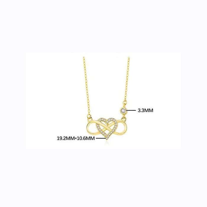 Infinity silber Kette Mit Herzanhänger – Bild 5