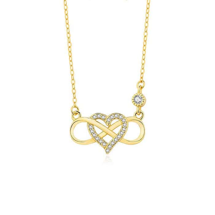 Infinity silber Kette Mit Herzanhänger