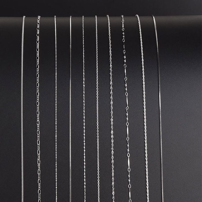 Damen Kette Silber Wasserwellenkette – Bild 4