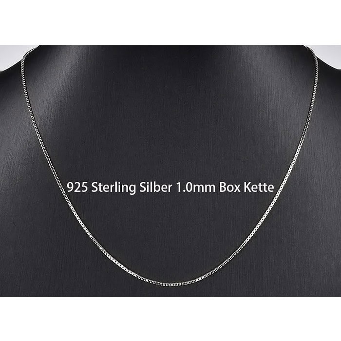Kette Silber Damen Box Kette – Bild 3