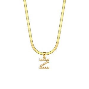 Buchstaben Kette Perlen 18K Vergoldet ,Buchstabenkette, kette mit buchstaben
