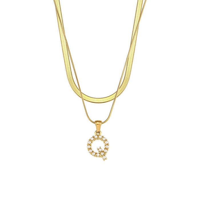 Layering Buchstaben Kette 18K Vergoldet Damen