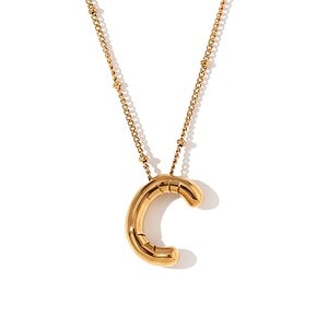 Damen Buchstaben Kette 18K Vergoldet ,Buchstabenkette, kette mit buchstaben