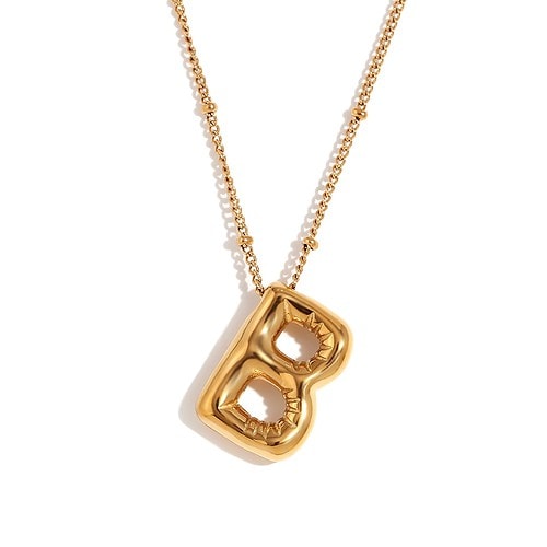 Damen Buchstaben Kette 18K Vergoldet