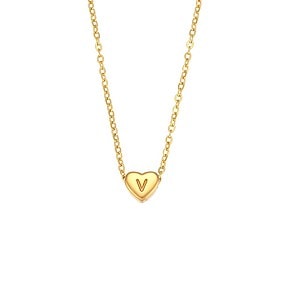 Damen Herz Buchstaben Kette Gold ,Buchstabenkette, kette mit buchstaben