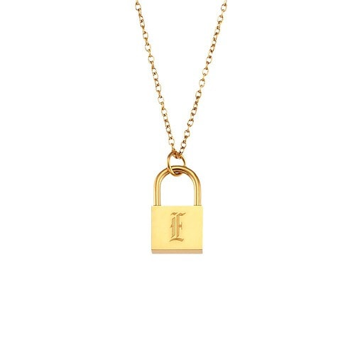 Damen Buchstaben Kette 18K Vergoldet