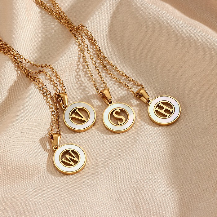 Buchstaben Kette Damen 18K Vergoldet