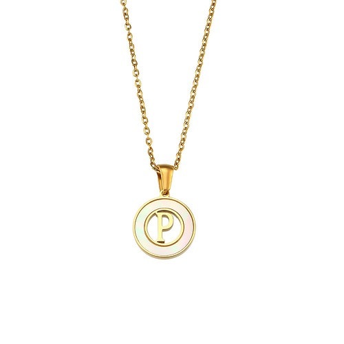 Buchstaben Kette Damen 18K Vergoldet
