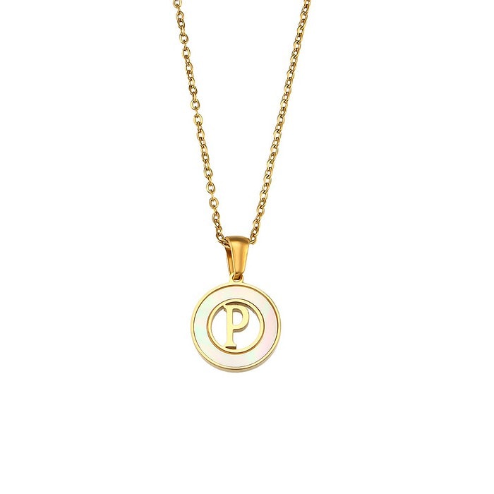 Buchstaben Kette Damen 18K Vergoldet